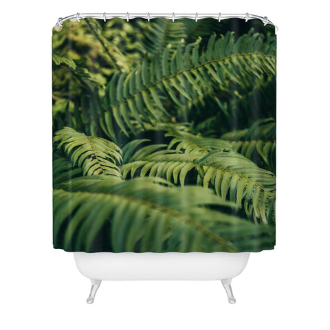 Hannah Kemp Green Ferns Photo Shower Curtain