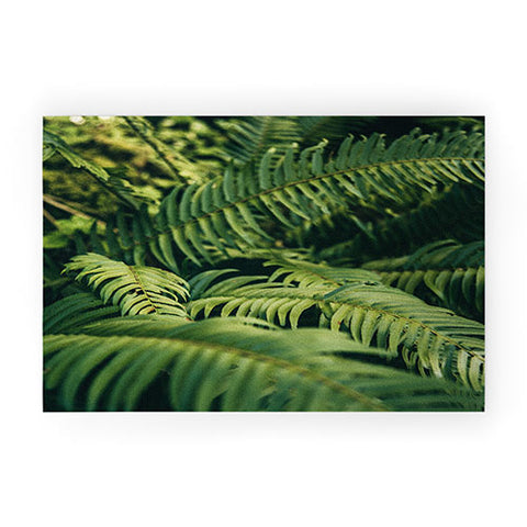 Hannah Kemp Green Ferns Photo Welcome Mat