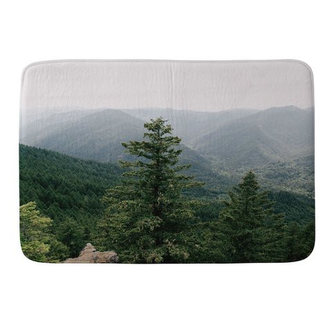 Hannah Kemp Green Forest Landscape Memory Foam Bath Mat