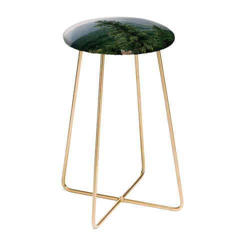 Hannah Kemp Green Forest Landscape Counter Stool