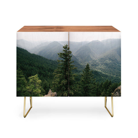 Hannah Kemp Green Forest Landscape Credenza