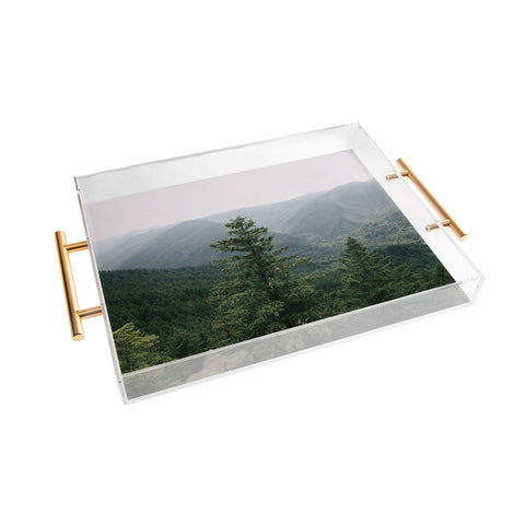 Hannah Kemp Green Forest Landscape Acrylic Tray