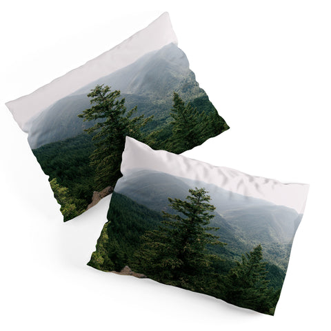 Hannah Kemp Green Forest Landscape Pillow Shams