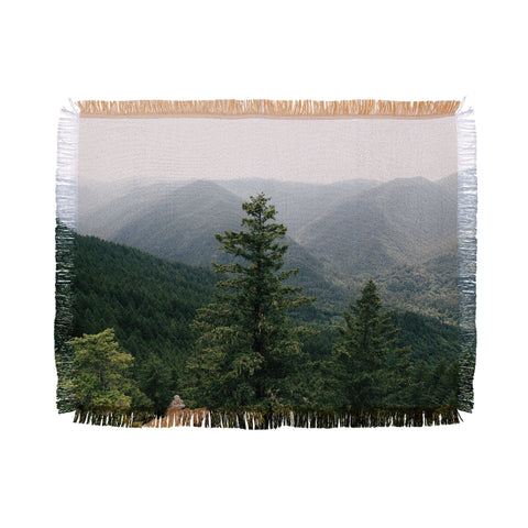 Hannah Kemp Green Forest Landscape Throw Blanket