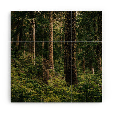 Hannah Kemp Green Forest Wood Wall Mural