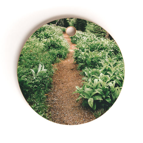 Hannah Kemp Green Hiking Trail Cutting Board Round