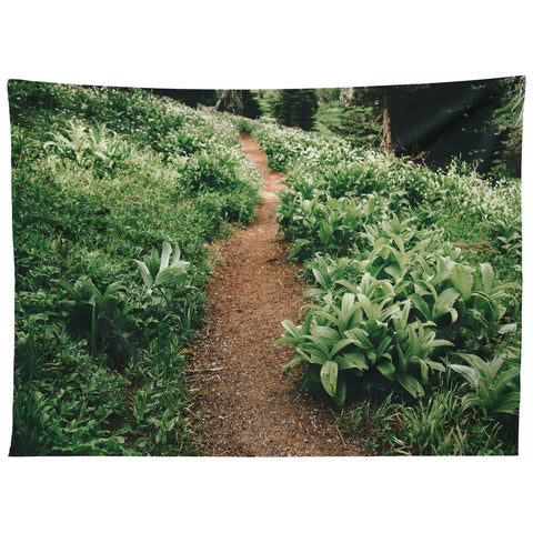 Hannah Kemp Green Hiking Trail Tapestry