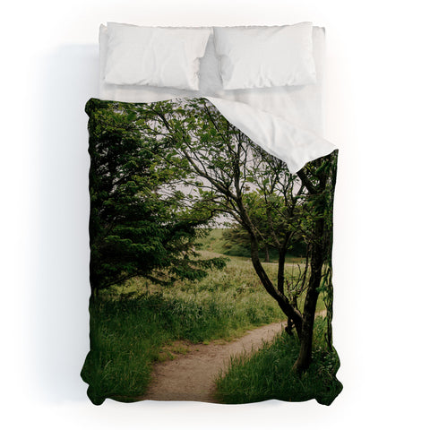 Hannah Kemp Green Pathway Duvet Cover