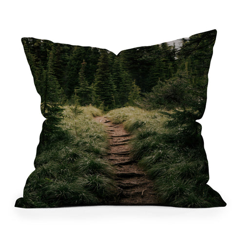Hannah Kemp Green Way Throw Pillow