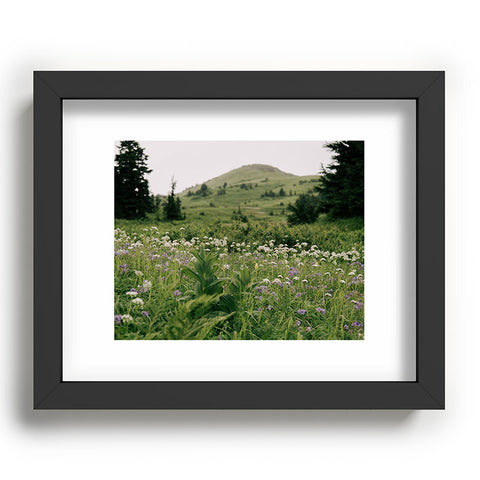 Hannah Kemp Green Wildflower Landscape Recessed Framing Rectangle
