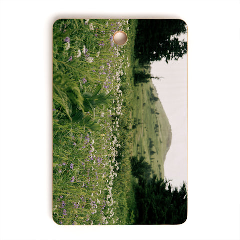 Hannah Kemp Green Wildflower Landscape Cutting Board Rectangle
