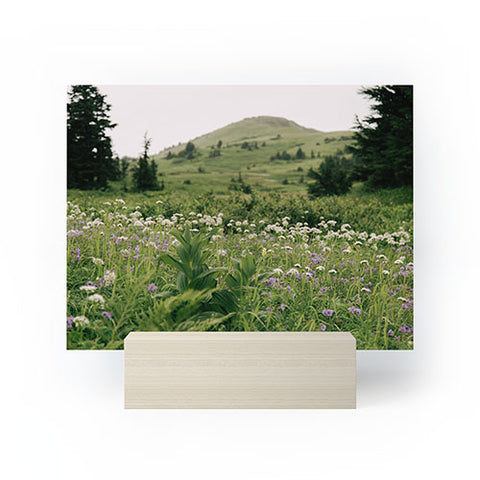 Hannah Kemp Green Wildflower Landscape Mini Art Print