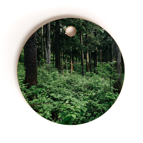 Hannah Kemp Green Woods Cutting Board Round