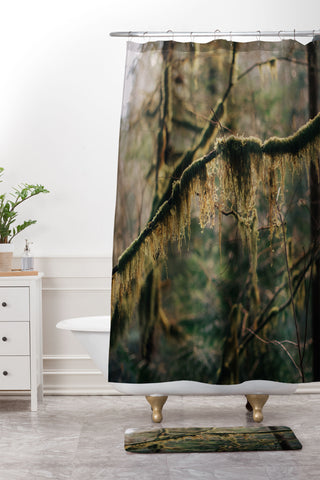Hannah Kemp Hanging Moss Shower Curtain And Mat