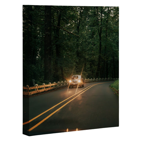Hannah Kemp Headlights in the Forest Art Canvas