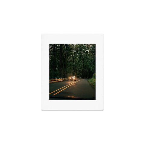 Hannah Kemp Headlights in the Forest Art Print
