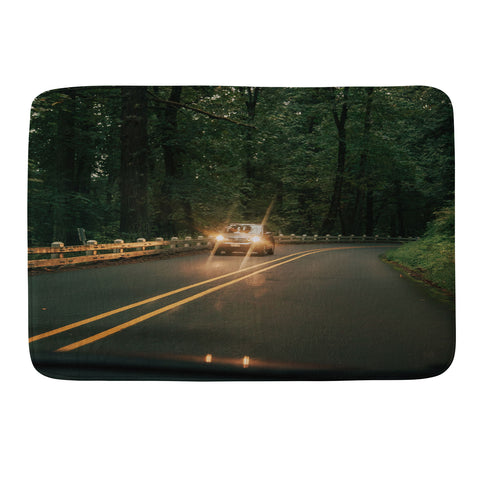 Hannah Kemp Headlights in the Forest Memory Foam Bath Mat