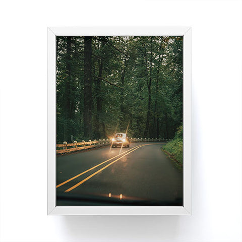 Hannah Kemp Headlights in the Forest Framed Mini Art Print