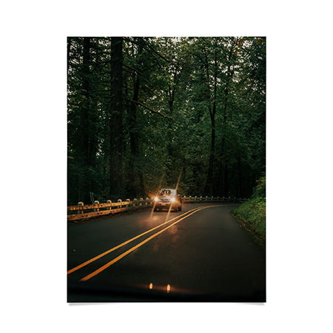 Hannah Kemp Headlights in the Forest Poster