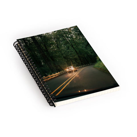 Hannah Kemp Headlights in the Forest Spiral Notebook