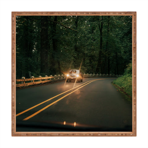 Hannah Kemp Headlights in the Forest Square Tray