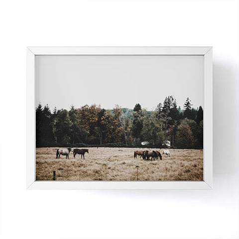 Hannah Kemp Horses two Framed Mini Art Print