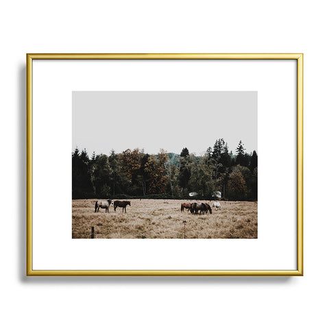 Hannah Kemp Horses two Metal Framed Art Print