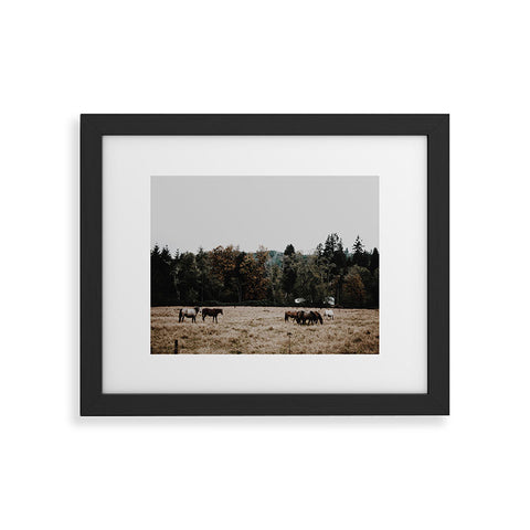 Hannah Kemp Horses two Framed Art Print