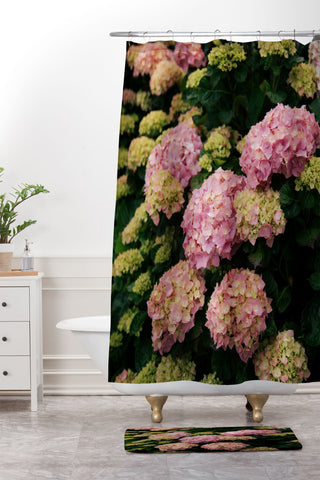 Hannah Kemp Hydrangeas Shower Curtain And Mat