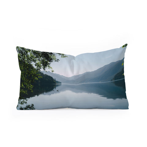 Hannah Kemp Lake Crescent Oblong Throw Pillow