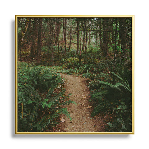 Hannah Kemp Lets go into the Woods Square Metal Framed Art Print