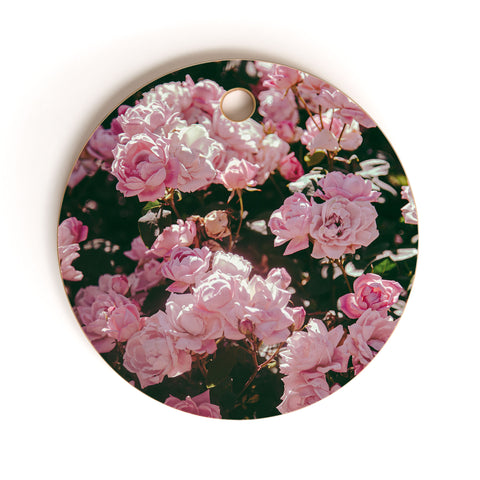 Hannah Kemp Light Pink Roses Cutting Board Round
