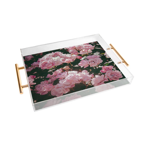 Hannah Kemp Light Pink Roses Acrylic Tray