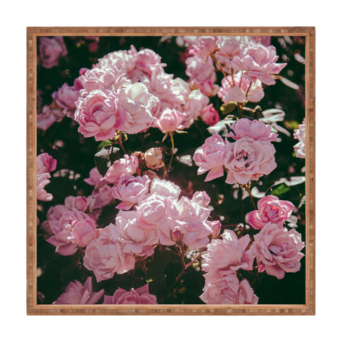 Hannah Kemp Light Pink Roses Square Tray