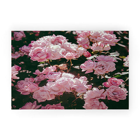 Hannah Kemp Light Pink Roses Welcome Mat