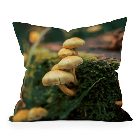Hannah Kemp Little Mushrooms Photo Outdoor Throw Pillow