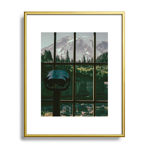 Hannah Kemp Looking at Rainier Metal Framed Art Print