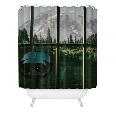 Hannah Kemp Looking at Rainier Shower Curtain