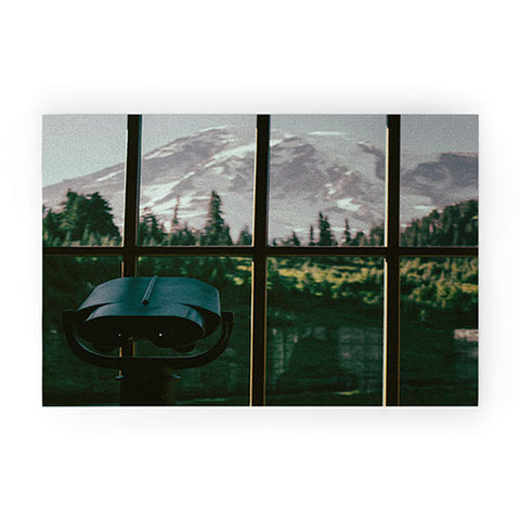 Hannah Kemp Looking at Rainier Welcome Mat