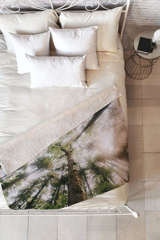 Hannah Kemp Looking Up Fleece Throw Blanket