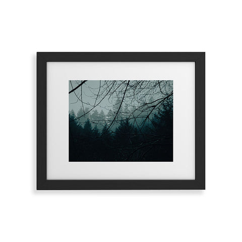 Hannah Kemp Moody Blue Forest Framed Art Print