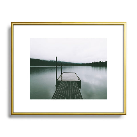 Hannah Kemp Moody Lake Dock Metal Framed Art Print