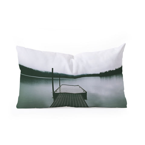 Hannah Kemp Moody Lake Dock Oblong Throw Pillow