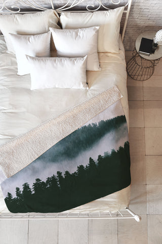Hannah Kemp Moody Landscape Fleece Throw Blanket