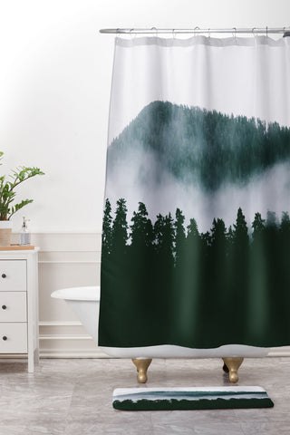 Hannah Kemp Moody Landscape Shower Curtain And Mat