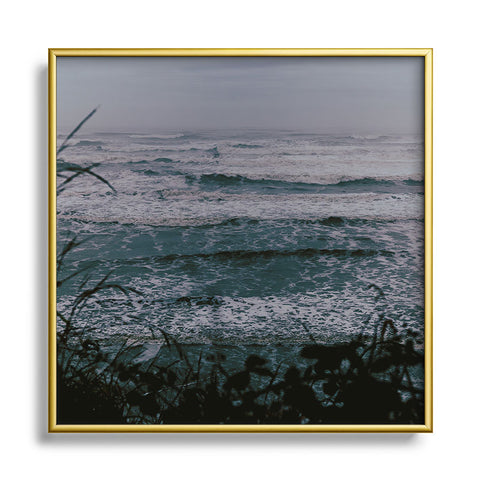 Hannah Kemp Moody Ocean Square Metal Framed Art Print