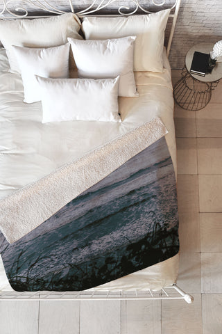 Hannah Kemp Moody Ocean Fleece Throw Blanket