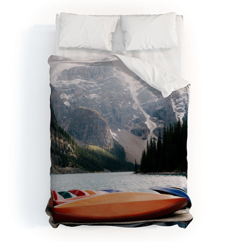 Hannah Kemp Moraine Canoes Duvet Cover