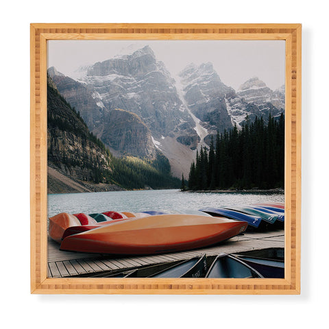 Hannah Kemp Moraine Canoes Framed Wall Art