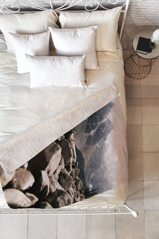 Hannah Kemp Moraine Rocks Fleece Throw Blanket
